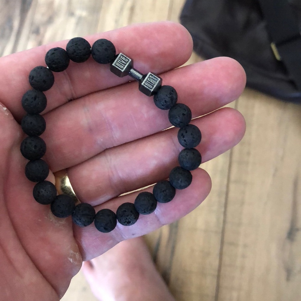 Lava Rock and Dumbbell bracket